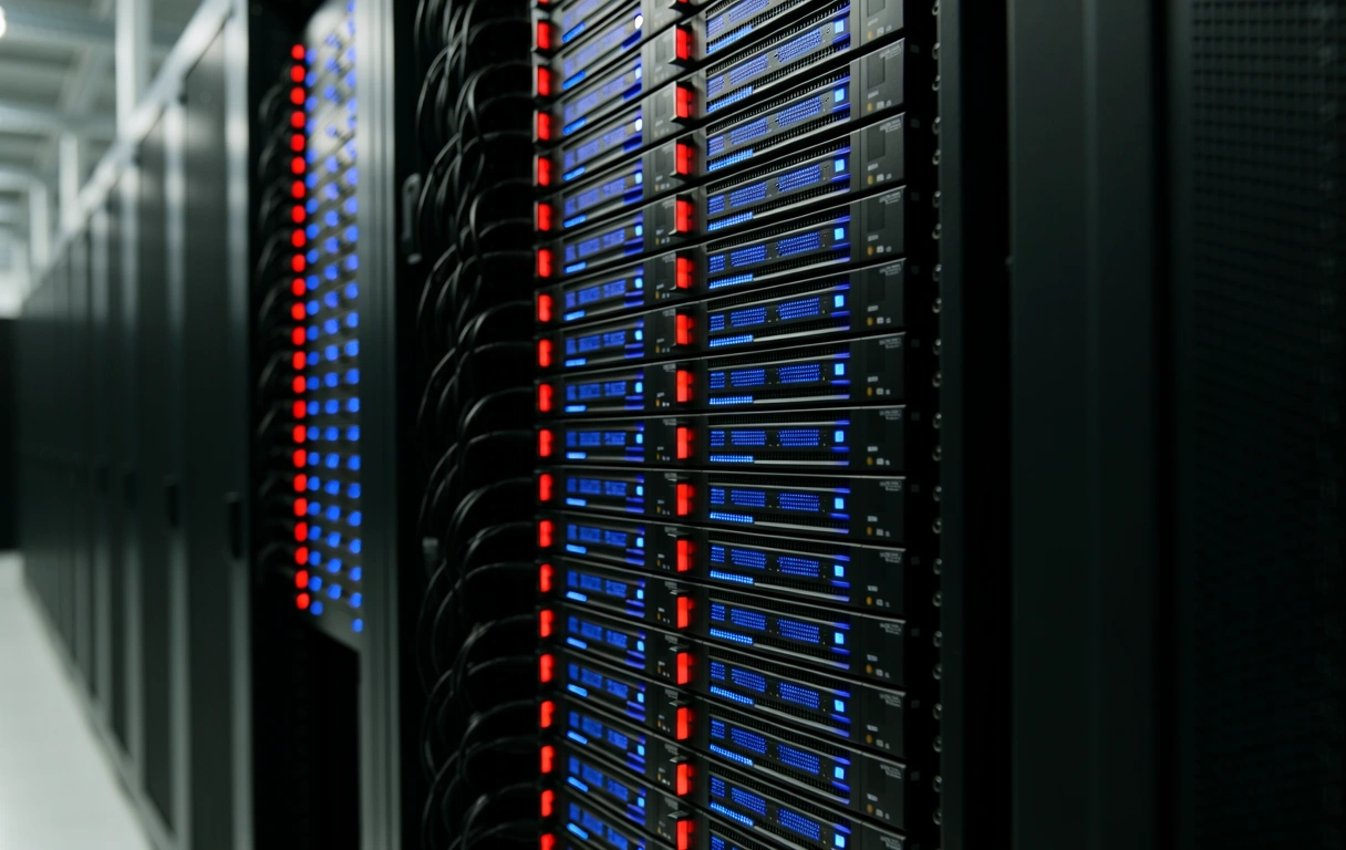 Server infrastructure representing data logic